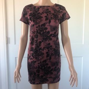Necessary Objects Purple Black Floral Mini Dress XS